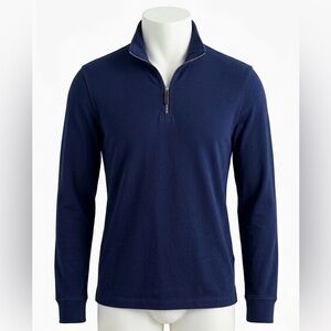 J. Crew Men's 100% Cotton Pullover - Navy Size Medium